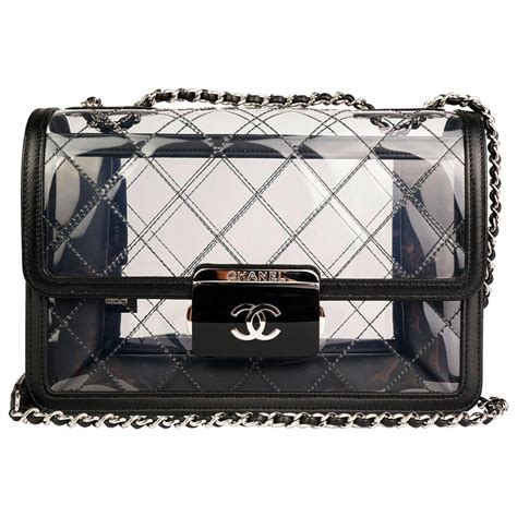 chanel transparent makeup bag|Chanel makeup bag for sale.